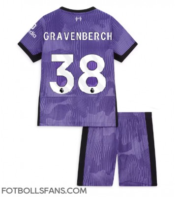 Liverpool Ryan Gravenberch #38 Replika Tredje Tröja Barn 2023-24 Kortärmad (+ Korta byxor)